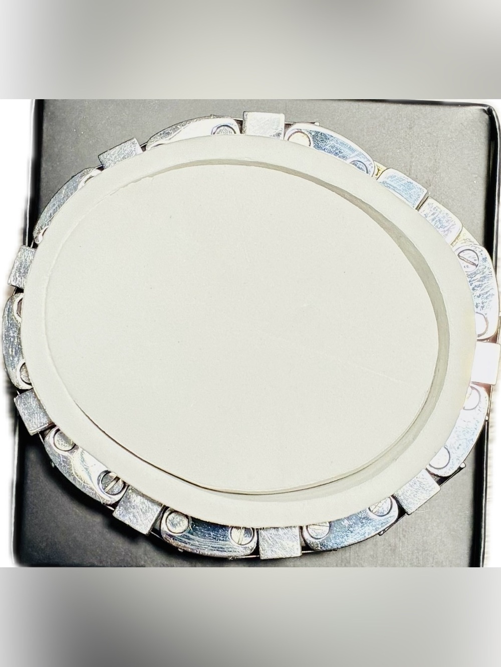 Russell Simmons Maltese Cross Link Bracelet. Stainless Steel w 1/10 CT Diamond - Picture 4 of 7